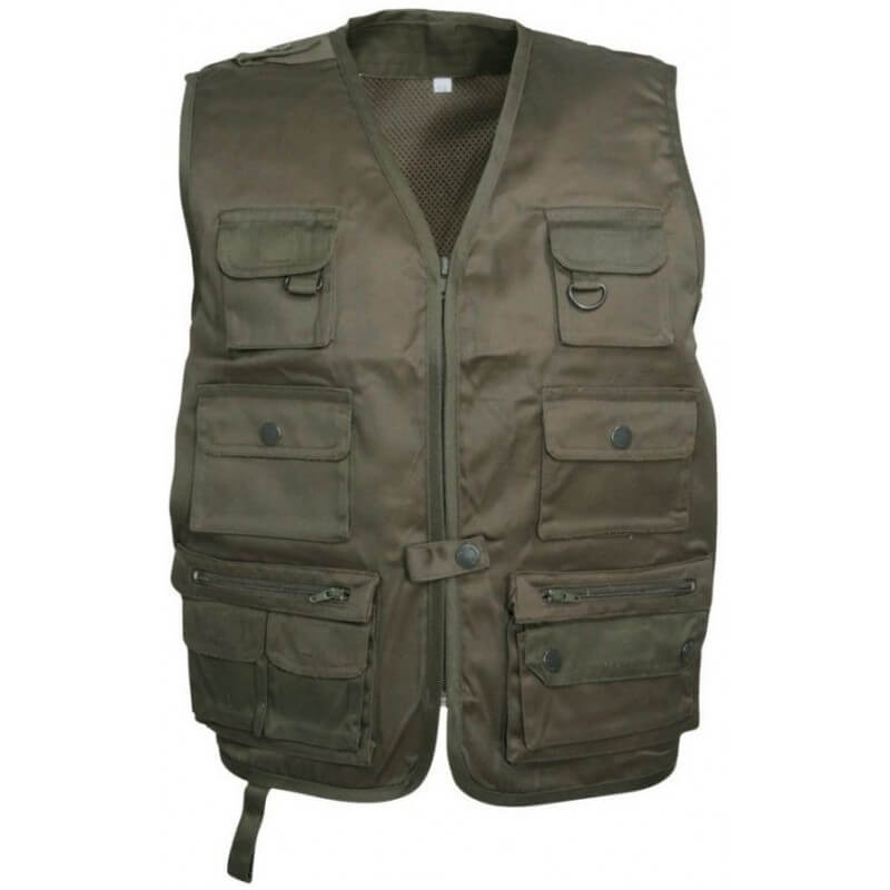 Gilet reporter enfant kaki