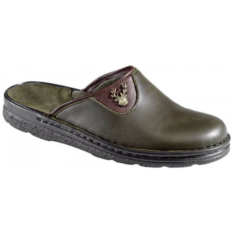 chausson en cuir pour homme cerf fritzmann