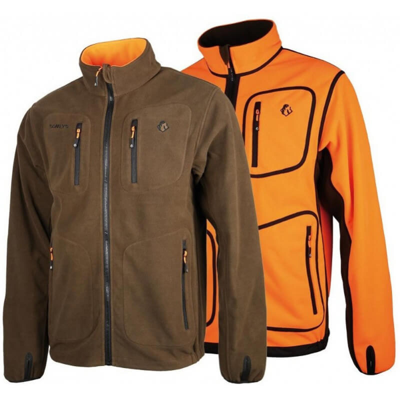 veste polar reverse orange marron somlys