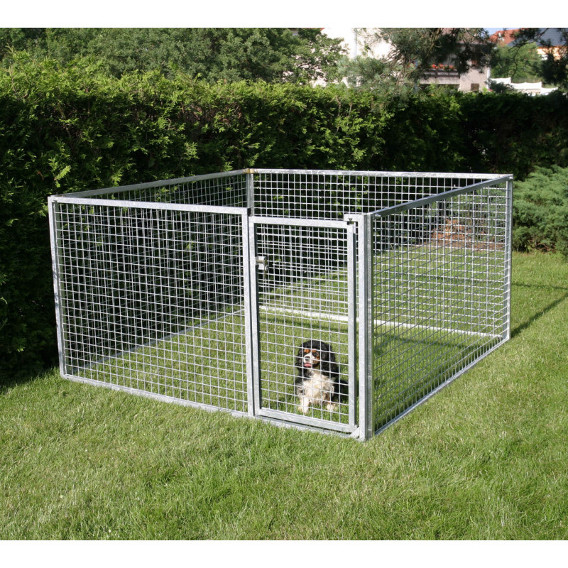 Enclos à chiots grillagé pro 2mX2m