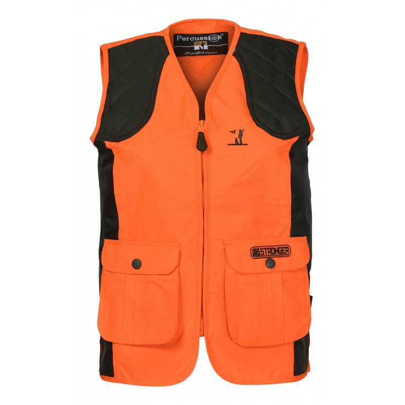 Gilet De Chasse Traque Orange Fluo – Taille M/L, 100% Polyester, Norme CE, Haute Visibilité