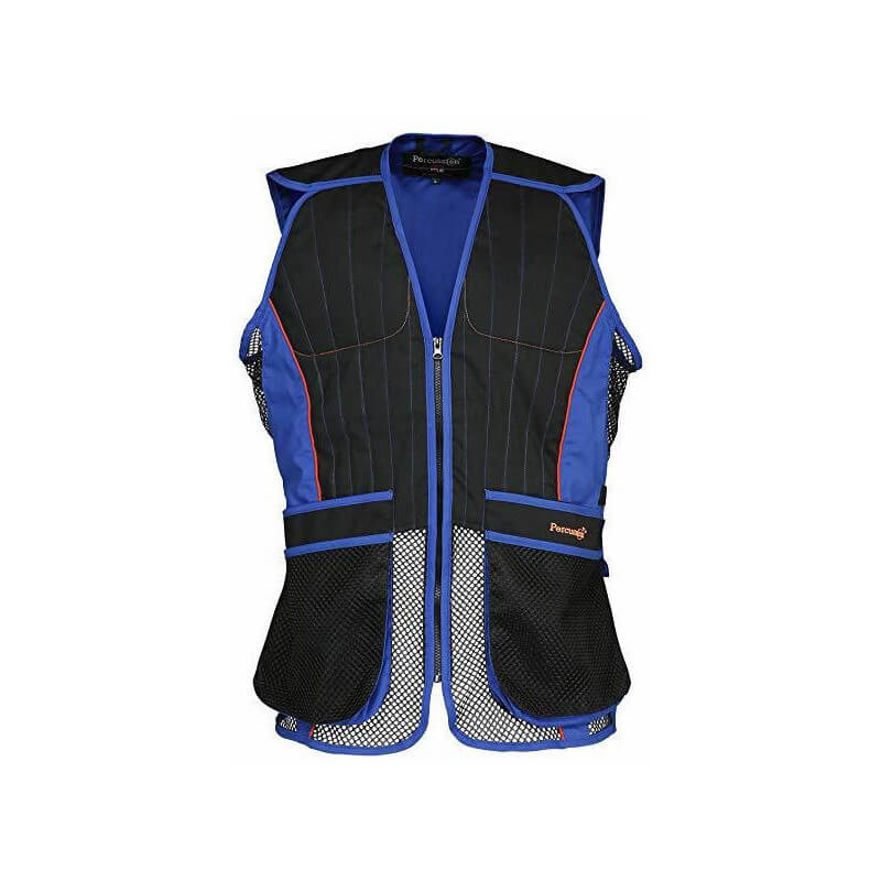 Gilet Ball Trap Evo Noir/Bleu - PERCUSSION - Le-Chasseur