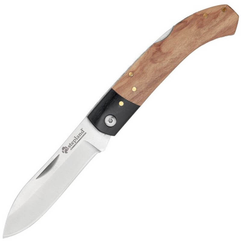 Couteau de poche à lame pliable manche olivier