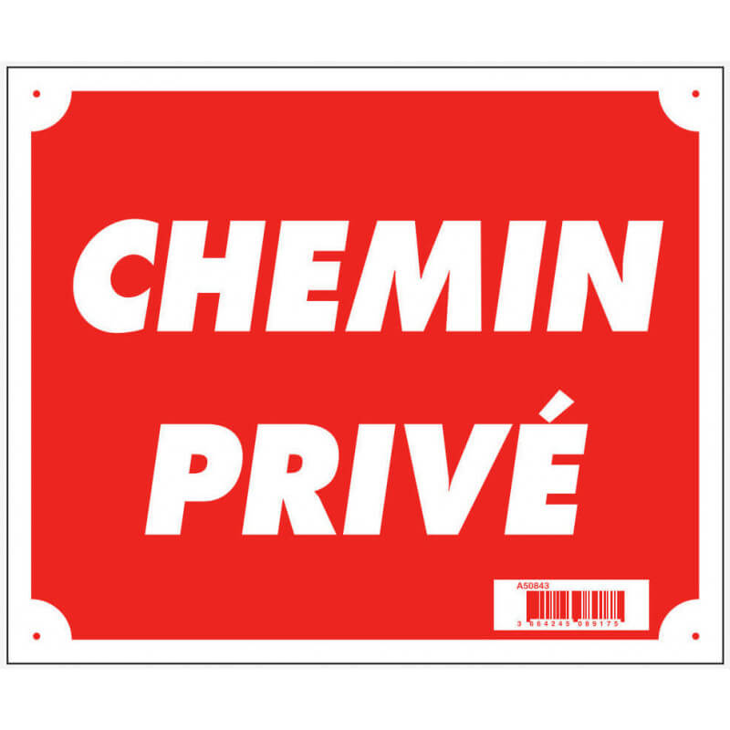 Panneau "Chemin privé" 30x25cm - EUROP ARM